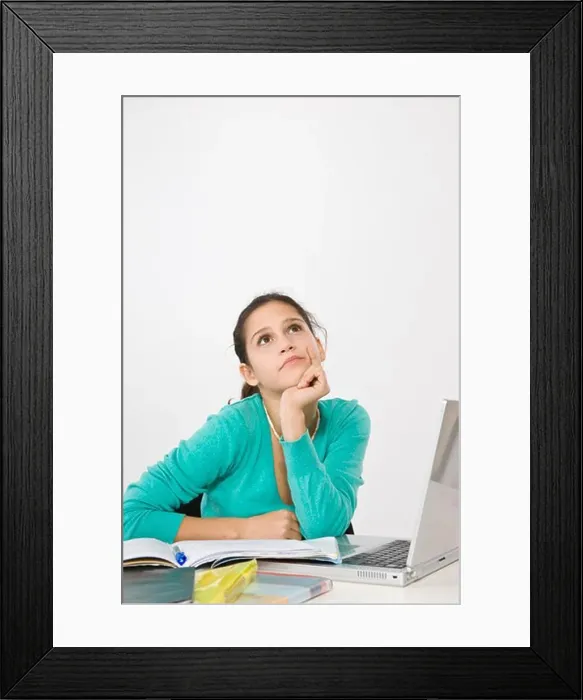 Framed Print : Teenage Girl Daydreaming