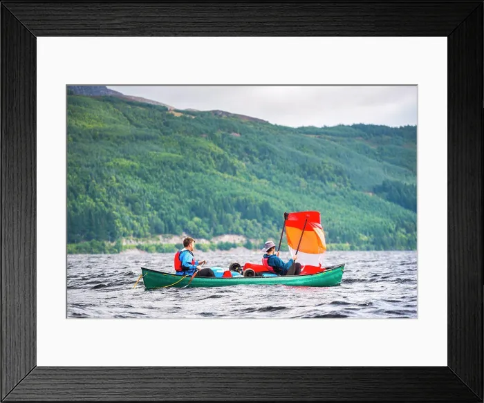 Framed Print : Canoeing Loch Ness section of the Caledonian Canal, Scottish Highlands, Scotland, United Kingdom, Europe Framed Print : Canoeing Loch Ness section of the Caledonian Canal, Scottish Highlands, Scotland, United Kingdom, Europe