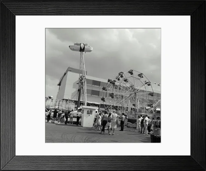 Framed Print : Vintage Photograph. Part of the Midway at the Long Island Fair in New York State Framed Print : Vintage Photograph. Part of the Midway at the Long Island Fair in New York State