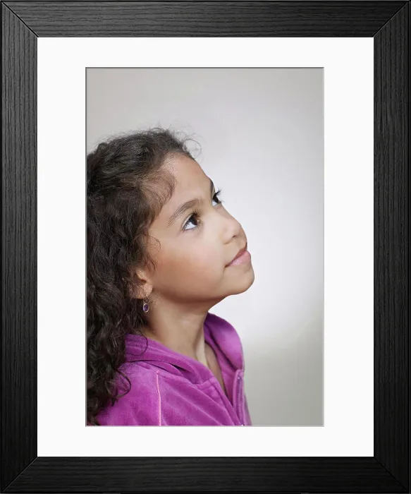 Framed Print : Girl looking up Framed Print : Girl looking up