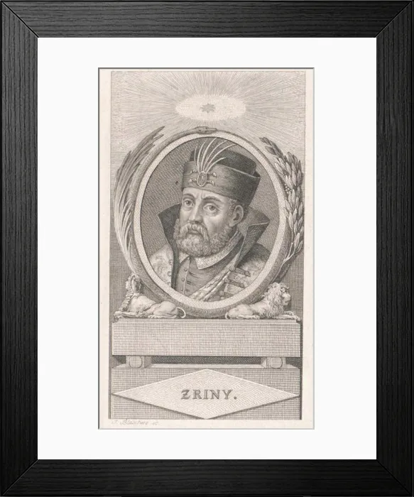 Framed Print : Zrínyi, Miklos Graf Stecher: Blaschke, Jánosdationierung: 1785 / 1833Verlagort: Framed Print : Zrínyi, Miklos Graf Stecher: Blaschke, Jánosdationierung: 1785 / 1833Verlagort:
