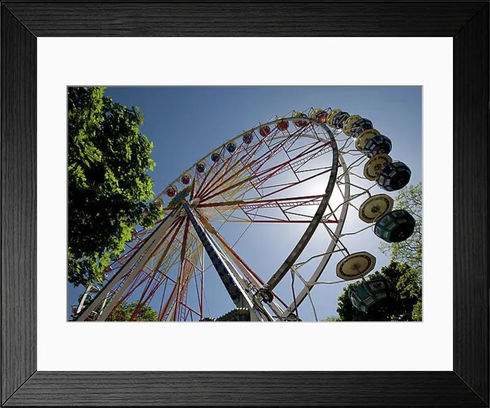 Framed Print : Big wheel, traditional Waeldchestag, Frankfurt, Hesse, Germany, Europe