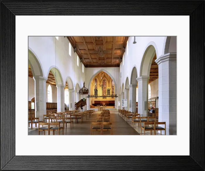 Framed Print : Interior of the Protestant Nikolaikirche in Isny in the Westallgäu in Baden-Württemberg in Germany Framed Print : Interior of the Protestant Nikolaikirche in Isny in the Westallgäu in Baden-Württemberg in Germany