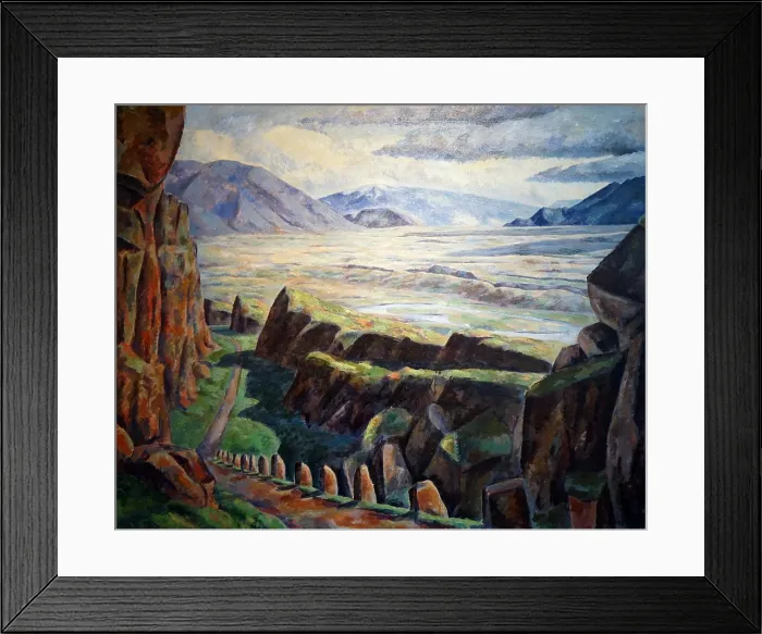 Framed Print : The upper rift, 1923, by Jon Stefansson (1881-1962); Oil on canvas. Icelandic painting Framed Print : The upper rift, 1923, by Jon Stefansson (1881-1962); Oil on canvas. Icelandic painting