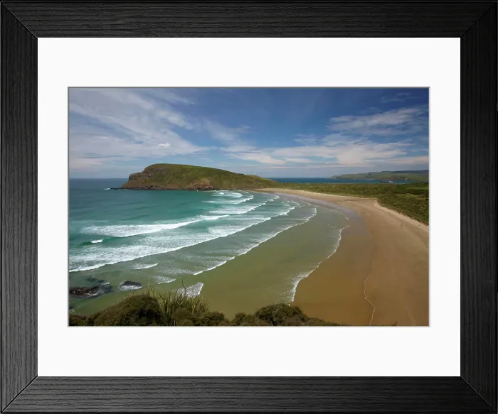 Framed Print : Cannibal Bay, Catlin District, South Otago, South Island, New Zealand