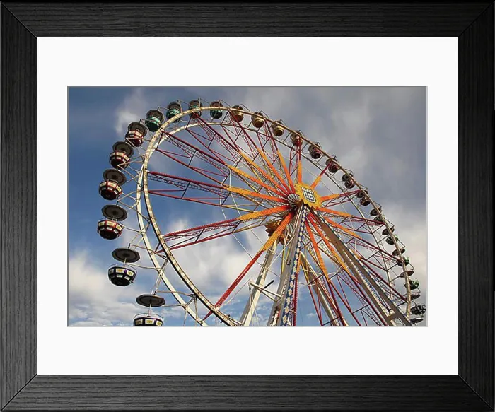 Framed Print : Ferris wheel at a funfair, Germany, Europe Framed Print : Ferris wheel at a funfair, Germany, Europe