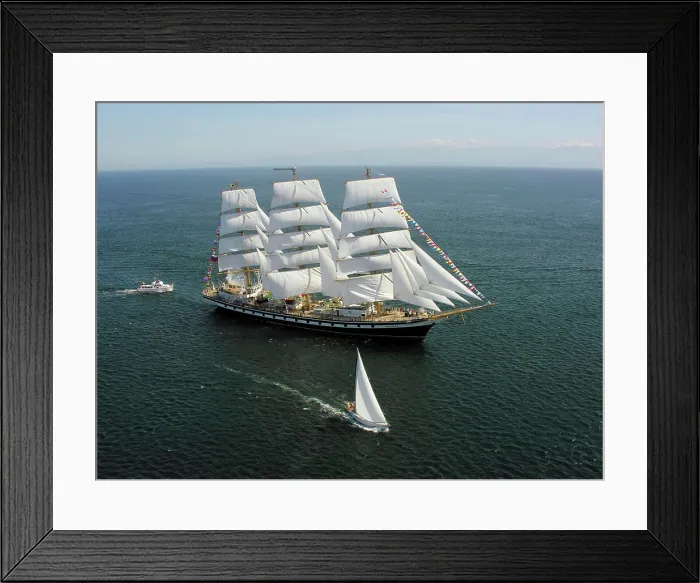 Framed Print : The Russian Dar Mlodziezy-class Pallada Tall ship sails into Victoria, British Columbia, Canada Framed Print : The Russian Dar Mlodziezy-class Pallada Tall ship sails into Victoria, British Columbia, Canada