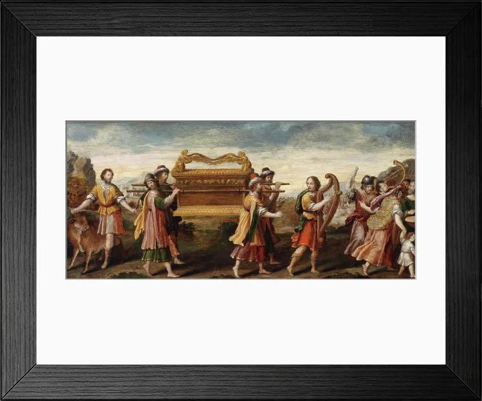 Framed Print : Transporting the Ark of Covenant by Italian master, Oil on wood, 16th century, Private Collection, 37, 6x82 Framed Print : Transporting the Ark of Covenant by Italian master, Oil on wood, 16th century, Private Collection, 37, 6x82
