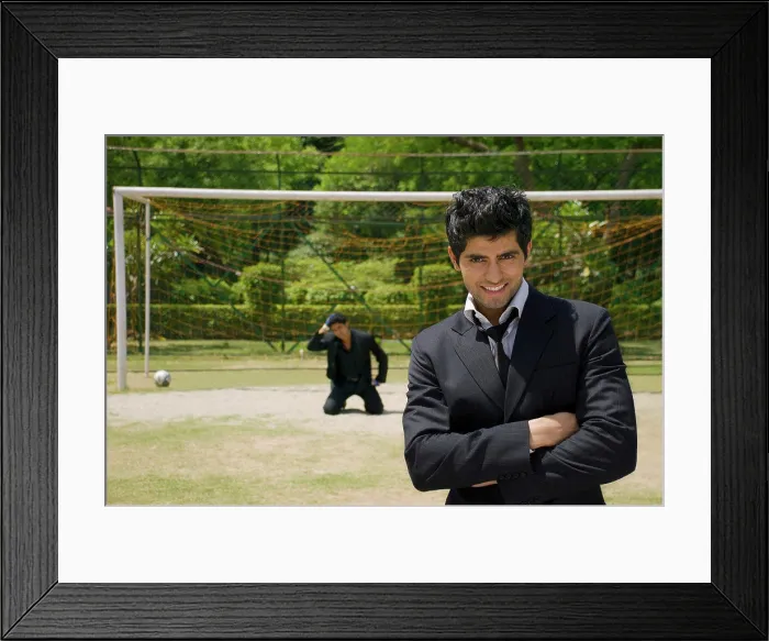 Framed Print : Executives in a football ground Framed Print : Executives in a football ground