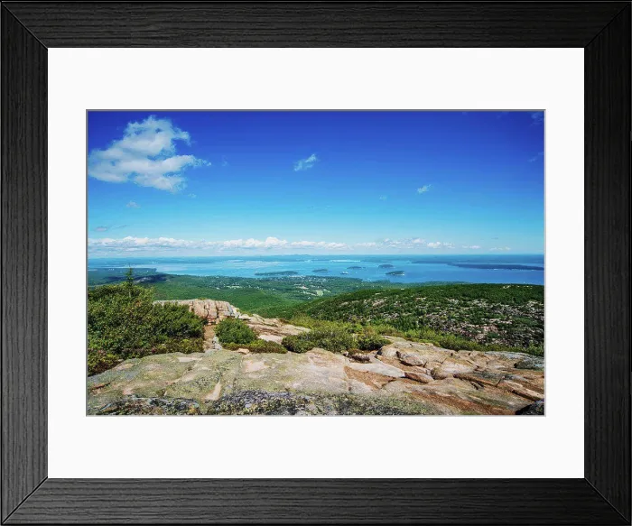 Framed Print : View from Cadillac mountain, Acadia National Park, Maine, United States