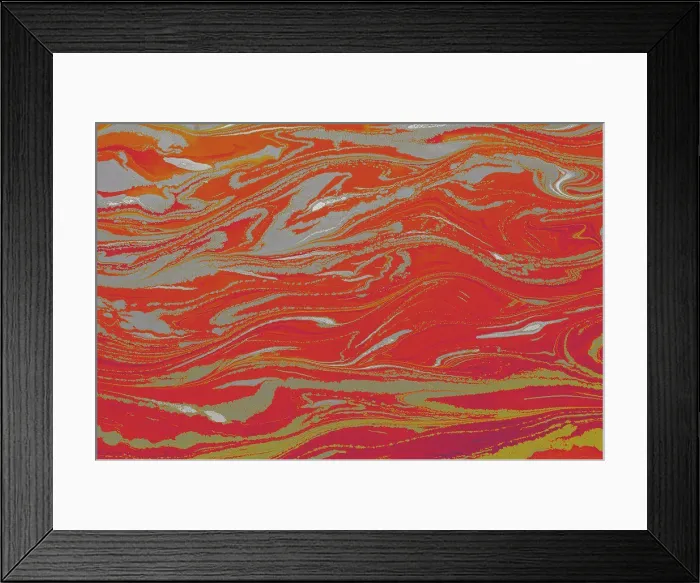 Framed Print : Abstract creative marble pattern texture. Traditional art of Ebr