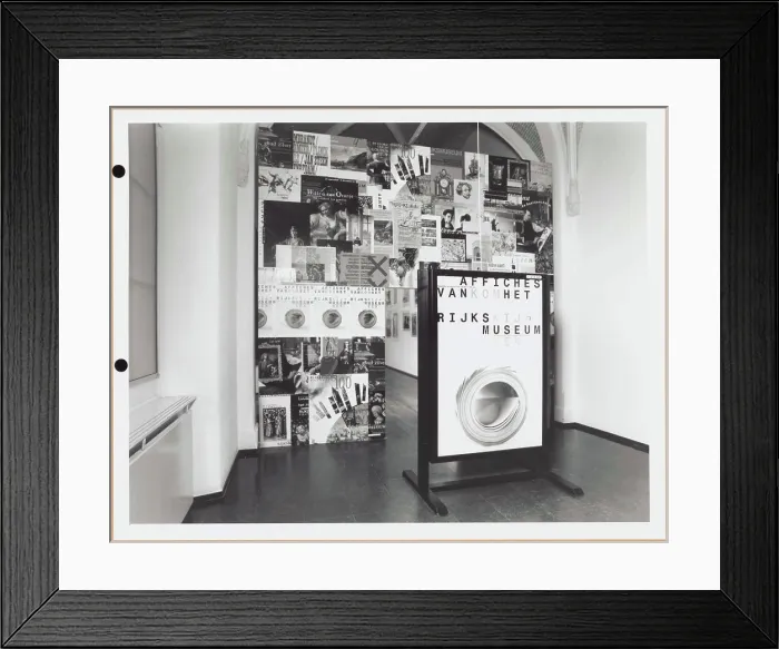 Framed Print : Input of the exhibition formed by a wall of posters Framed Print : Input of the exhibition formed by a wall of posters