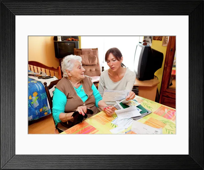 Framed Print : 94 years old woman at home Framed Print : 94 years old woman at home