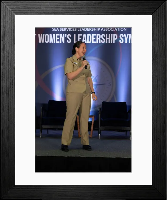 Framed Print : U.S. Navy Capt. Emily Bassett, the force nuclear propulsion officer of Commander Framed Print : U.S. Navy Capt. Emily Bassett, the force nuclear propulsion officer of Commander