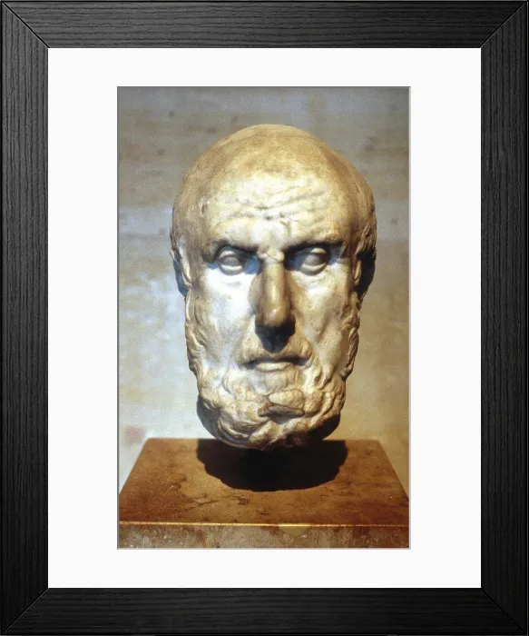 Framed Print : Hippocrates of Cos (c460-377 or 359 BC) Ancient Greek physician called the father of medicine