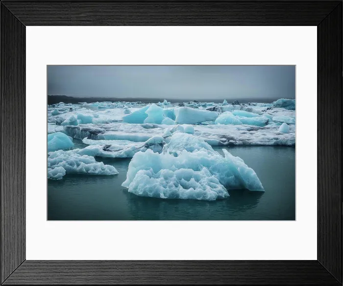 Framed Print : Ice burgs in glacier lagoon in jokulsarlon, jökulsarlon Iceland, Scandinavia, Europe
