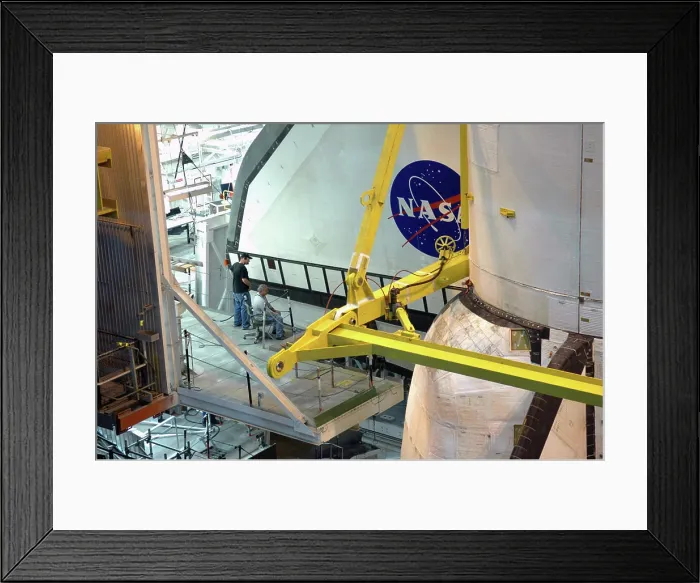 Framed Print : CAPE CANAVERAL, Fla. - In high bay 3 of the Vehicle Assembly Building at NASA's Kennedy Space Center