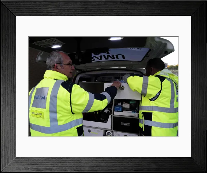 Framed Print : A hospital-based emergency service operates 24 hours a day, 7 days a week and covers an entire region Framed Print : A hospital-based emergency service operates 24 hours a day, 7 days a week and covers an entire region