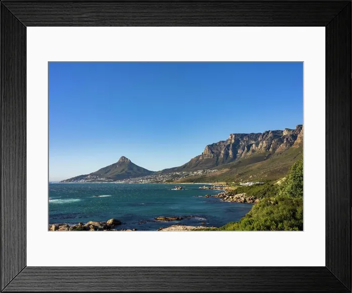 Framed Print : View towards Lion's Head and Camps Bay from Oudekraal