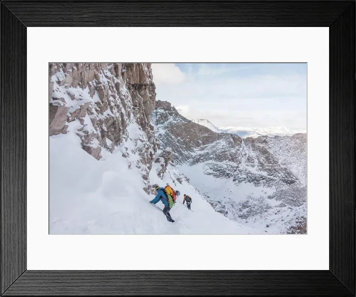 Framed Print : alpine mountaineering Longs Peak in Colorado Framed Print : alpine mountaineering Longs Peak in Colorado