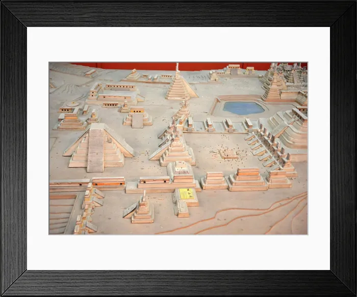 Framed Print : Model inside the National Museum of Archaelogy and Ethnology, Guatemala City (Guatemala Ciudad), Central America