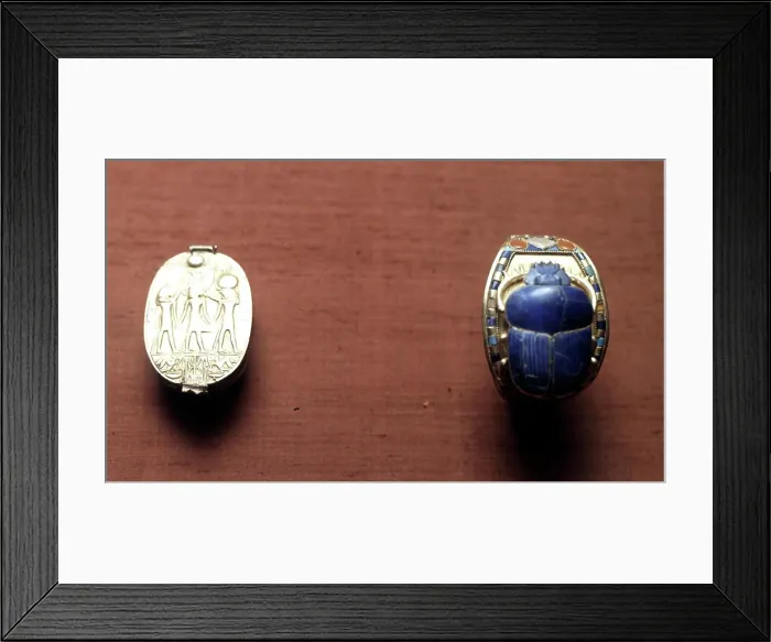 Framed Print : Tutenkhamun treasure. Scarab bracelet Framed Print : Tutenkhamun treasure. Scarab bracelet