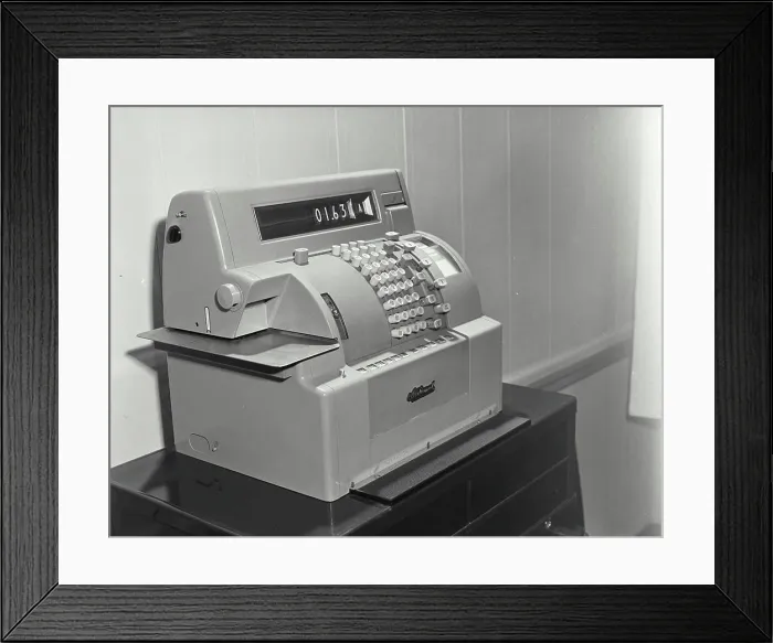 Framed Print : Vintage Photograph. A cash Register Framed Print : Vintage Photograph. A cash Register