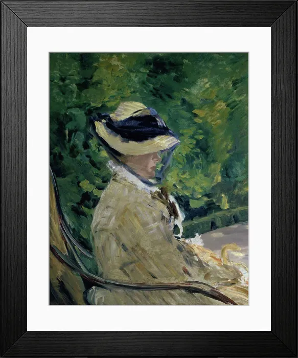 Framed Print : Madame Manet at Bellevue Edouard Manet (1832-1883 / French) Annenberg Collection, Palm Springs, California Framed Print : Madame Manet at Bellevue Edouard Manet (1832-1883 / French) Annenberg Collection, Palm Springs, California