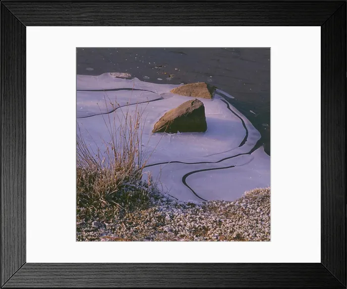 Framed Print : Ice formation on the shore, icy pond, ice formation on the lakeshore, Bad Koenig, Hesse Framed Print : Ice formation on the shore, icy pond, ice formation on the lakeshore, Bad Koenig, Hesse