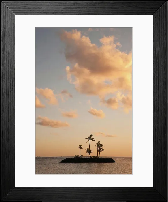 Framed Print : Hawaii, Kahala, Small island Framed Print : Hawaii, Kahala, Small island