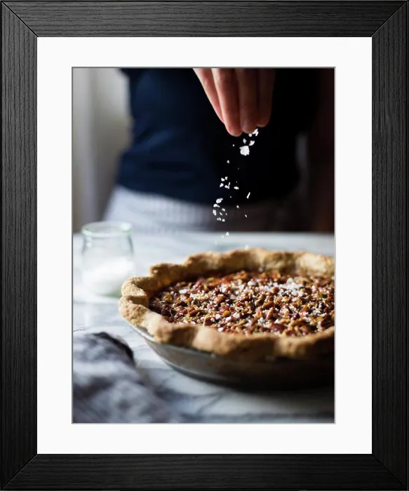 Framed Print : Salty bourbon pecan pie (gluten-free, with sorghum flour and sorghum syrup) Framed Print : Salty bourbon pecan pie (gluten-free, with sorghum flour and sorghum syrup)