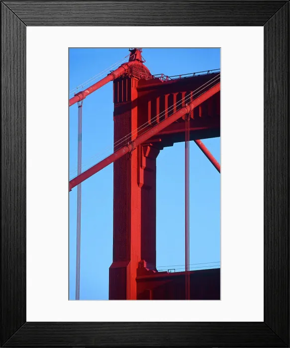 Framed Print : Detail of Golden Gate Bridge, San Francisco, California, North America Framed Print : Detail of Golden Gate Bridge, San Francisco, California, North America