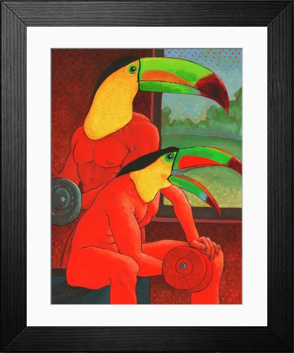Framed Print : The Workout John Newcomb, Acrylic, 1995 Framed Print : The Workout John Newcomb, Acrylic, 1995