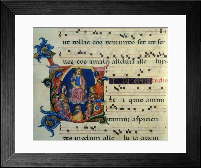 Framed Print : Gradual Illumination - Christ Manuscript Illumination Newberry Library, Chicago Framed Print : Gradual Illumination - Christ Manuscript Illumination Newberry Library, Chicago