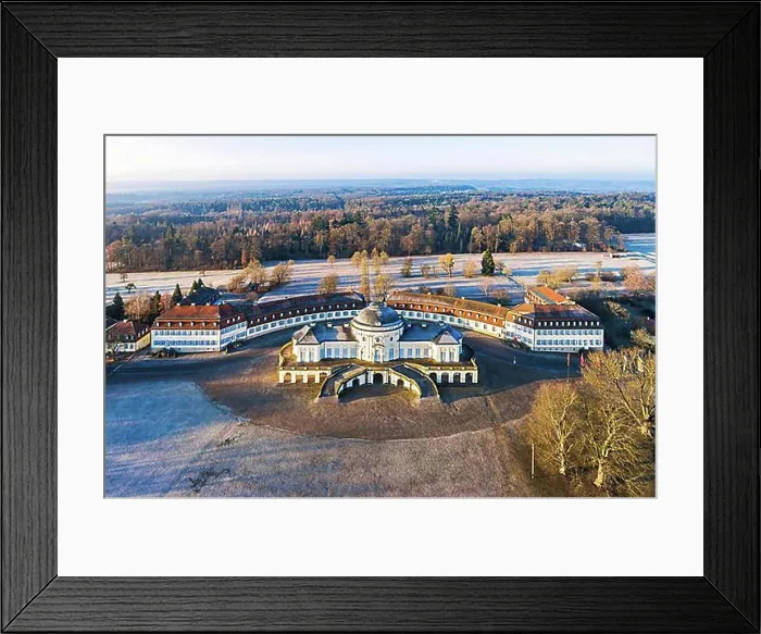 Framed Print : Solitude Palace, Baroque, drone photo, Stuttgart, Baden-Wuerttemberg, Germany, Europe Framed Print : Solitude Palace, Baroque, drone photo, Stuttgart, Baden-Wuerttemberg, Germany, Europe