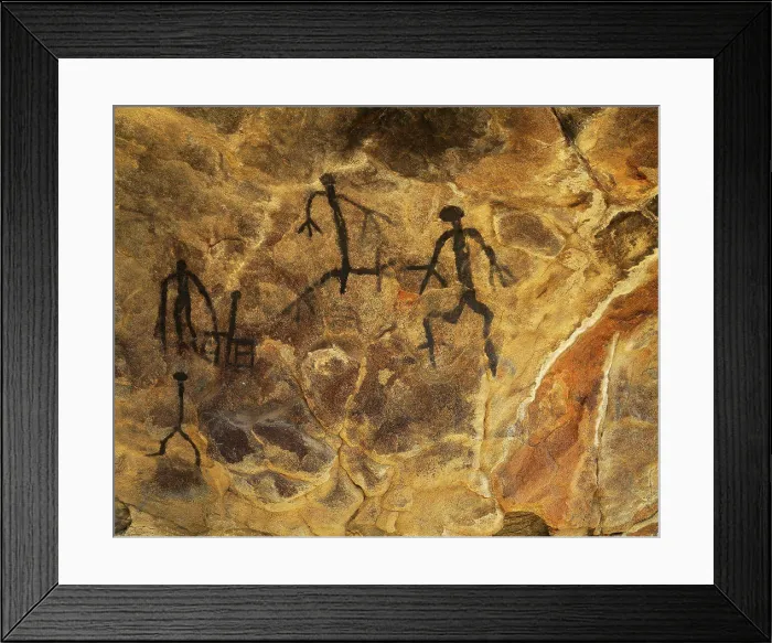 Framed Print : Kumeyaay Indian pictographs of the La Rumorosa Style Framed Print : Kumeyaay Indian pictographs of the La Rumorosa Style
