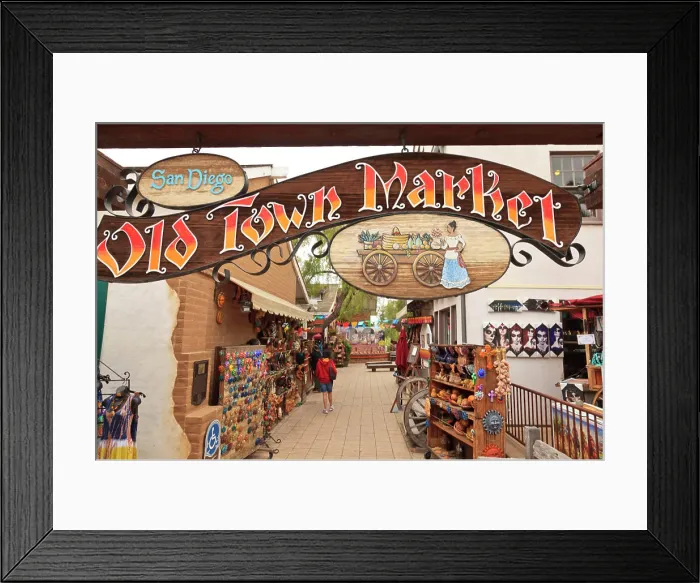 Framed Print : Old Town Market, Old Town, San Diego, California, USA (MR)