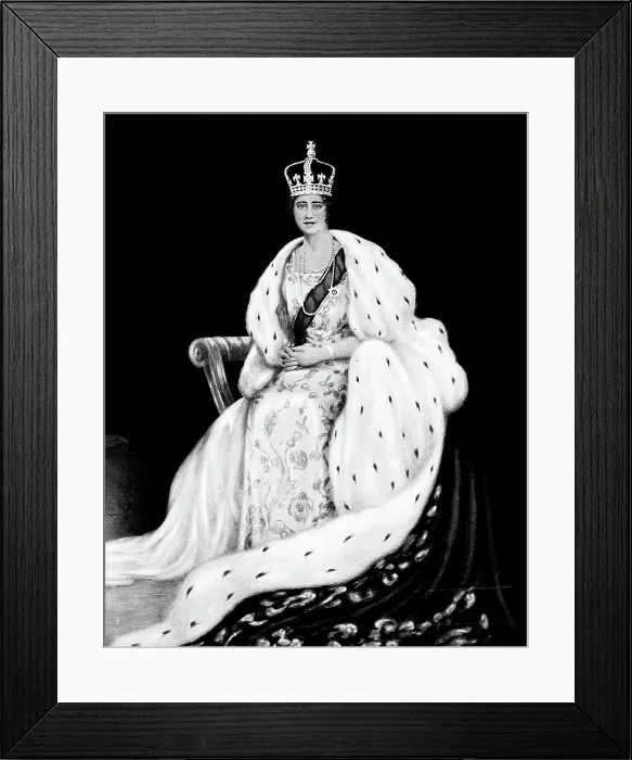 Framed Print : Queen Elizabeth (later the Queen Mother) at the coronation of King George VI in 1937 Framed Print : Queen Elizabeth (later the Queen Mother) at the coronation of King George VI in 1937