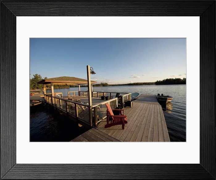 Framed Print : Dock, Lake of the Woods, Ontario, Canada
