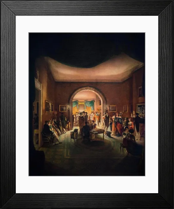Framed Print : The Tea Party; about 1824 Oil on canvas Henry Sargent American; 1770-1845 Framed Print : The Tea Party; about 1824 Oil on canvas Henry Sargent American; 1770-1845