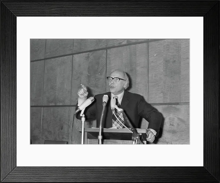 Framed Print : Anefo photo collection. PvdA Party Board meeting in Utrecht, the Uyl speaks. December 9, 1972. Utrecht Framed Print : Anefo photo collection. PvdA Party Board meeting in Utrecht, the Uyl speaks. December 9, 1972. Utrecht