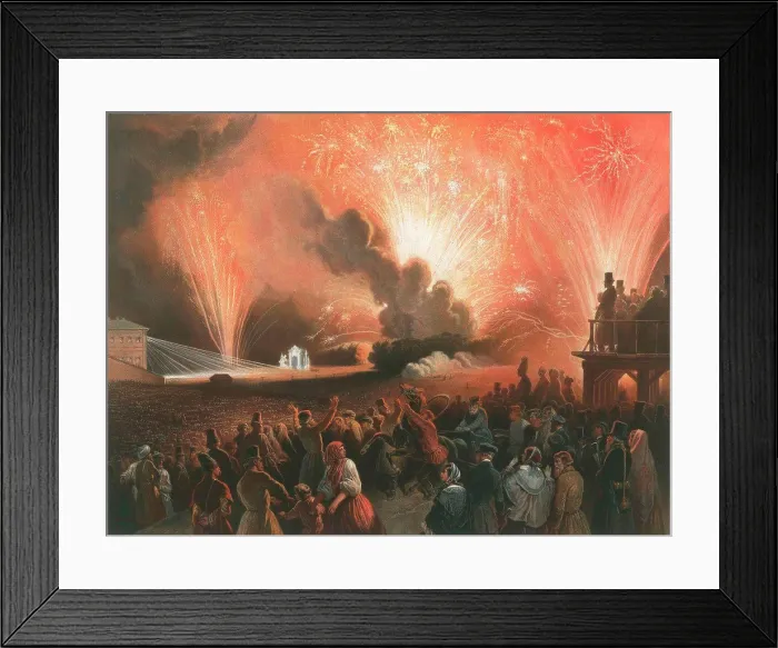 Framed Print : Fireworks by Henri Pierre Leon Pharamond Blanchard Framed Print : Fireworks by Henri Pierre Leon Pharamond Blanchard