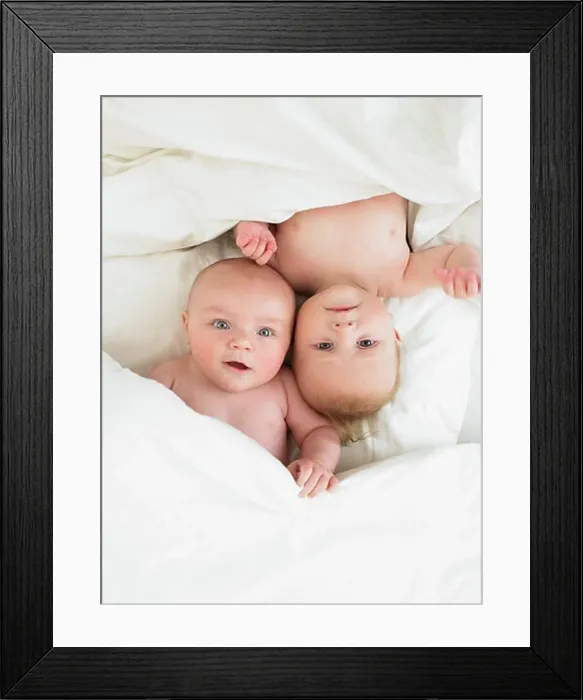 Framed Print : babies in bed Framed Print : babies in bed