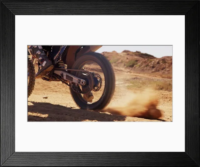 Framed Print : Dust, sand and motorbike wheel for sports with power speed of training Framed Print : Dust, sand and motorbike wheel for sports with power speed of training