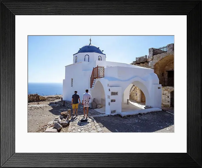 Framed Print : Church of St. George, Astypalea Castle, Southern Sporades, Aegean Sea, Greece, Europe Framed Print : Church of St. George, Astypalea Castle, Southern Sporades, Aegean Sea, Greece, Europe