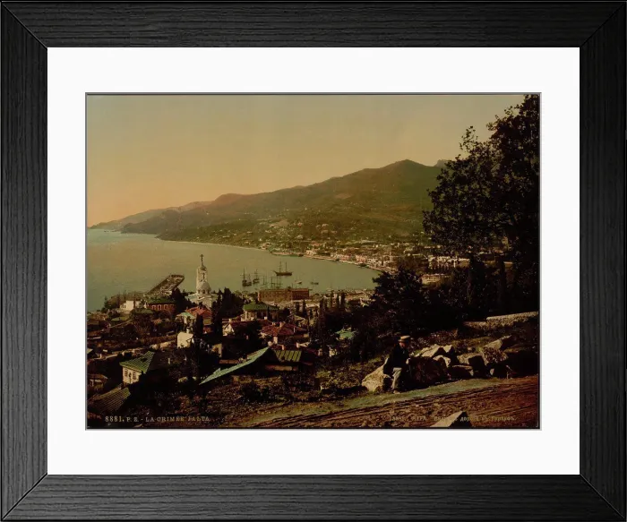 Framed Print : Crimea, Yalta by Anonymous  / Private Collection / 1890s / Photochrom / Landscape