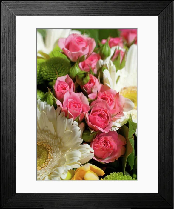 Framed Print : Detail of a flower bouquet