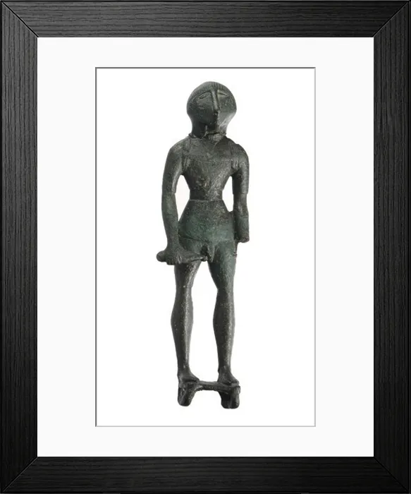 Framed Print : Iberian ex-voto: Warrior. 3rd BC Framed Print : Iberian ex-voto: Warrior. 3rd BC