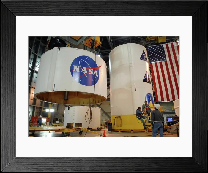 Framed Print : CAPE CANAVERAL, Fla. -- In high bay 4 of the Vehicle Assembly Building at NASA's Kennedy Space Center in Florida