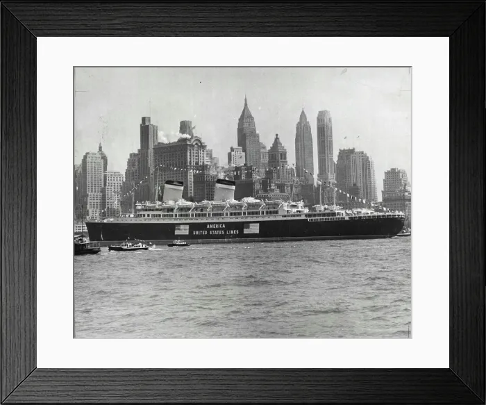 Framed Print : The 'America', crack U.S. Liner. September 11, 1940. (Photo by Associated Press Photo)
